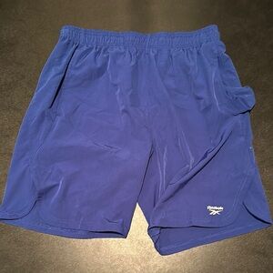 Reebok Blue Athletic Shorts with Elastic Waistband